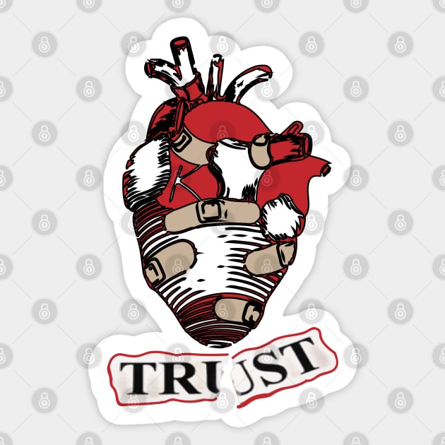 Broken Trust Sticker by AestheticStreak